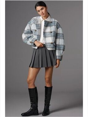 Maeve Plaid Wool Blend Jacket
